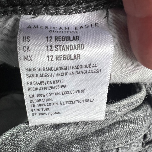 👖|•AMERICAN EAGLE•| Black 90s Flare Jeans Size 12 X-Short 👖 - Picture 5 of 5